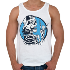 PRINTFASHION Koponya baseball sapkával - Férfi atléta - Fehér atléta, trikó