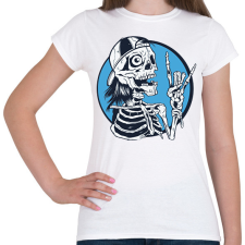 PRINTFASHION Koponya baseball sapkával - Női póló - Fehér női póló