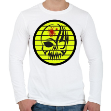 PRINTFASHION Koponya crew - Férfi hosszú ujjú póló - Fehér