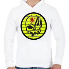 PRINTFASHION Koponya crew - Férfi kapucnis pulóver - Fehér