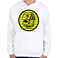 PRINTFASHION Koponya crew - Gyerek kapucnis pulóver - Fehér gyerek pulóver, kardigán