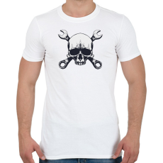 PRINTFASHION Koponya és szerszámok Skull tool - Férfi póló - Fehér