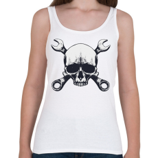 PRINTFASHION Koponya és szerszámok Skull tool - Női atléta - Fehér