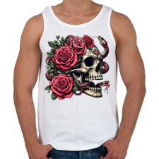 PRINTFASHION Koponya - Férfi atléta - Fehér atléta, trikó