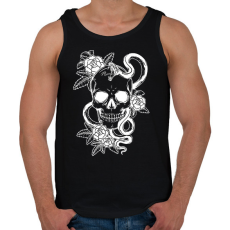 PRINTFASHION koponya - Férfi atléta - Fekete