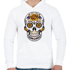 PRINTFASHION Koponya - Férfi kapucnis pulóver - Fehér