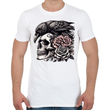 PRINTFASHION Koponya - Férfi póló - Fehér férfi póló