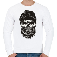 PRINTFASHION Koponya  - Férfi pulóver - Fehér férfi pulóver, kardigán