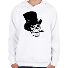 PRINTFASHION Koponya - Gyerek kapucnis pulóver - Fehér gyerek pulóver, kardigán