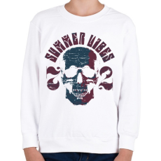 PRINTFASHION Koponya - Gyerek pulóver - Fehér