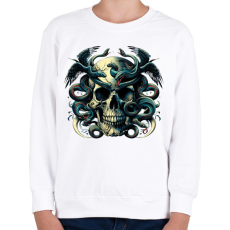 PRINTFASHION Koponya - Gyerek pulóver - Fehér