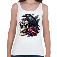 PRINTFASHION Koponya - Női atléta - Fehér női trikó