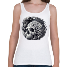 PRINTFASHION Koponya - Női atléta - Fehér női trikó