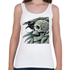 PRINTFASHION Koponya - Női atléta - Fehér