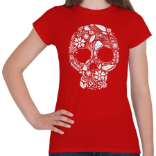 PRINTFASHION Koponya - Női póló - Piros női póló