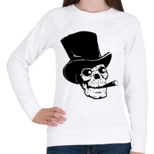 PRINTFASHION Koponya - Női pulóver - Fehér női pulóver, kardigán