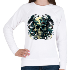 PRINTFASHION Koponya - Női pulóver - Fehér