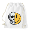 PRINTFASHION Koponya smiley - Sportzsák, Tornazsák - Fehér