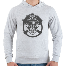 PRINTFASHION Koponya sofőr - Férfi kapucnis pulóver - Sport szürke