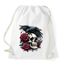 PRINTFASHION Koponya - Sportzsák, Tornazsák - Fehér tornazsák