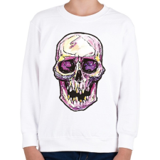 PRINTFASHION Koponya vízfestek - Gyerek pulóver - Fehér gyerek pulóver, kardigán