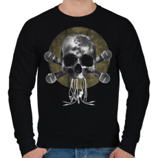 PRINTFASHION Koponya Zene - Férfi pulóver - Fekete