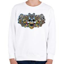 PRINTFASHION Koponyák művészi ornamentika - Gyerek pulóver - Fehér gyerek pulóver, kardigán