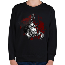 PRINTFASHION koponyás skorpió - Gyerek pulóver - Fekete gyerek pulóver, kardigán