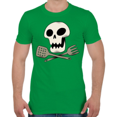 PRINTFASHION Koponyás szakács - Férfi póló - Zöld