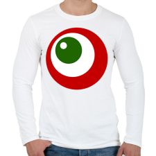 PRINTFASHION Kör kokárda - Férfi hosszú ujjú póló - Fehér férfi póló