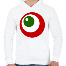 PRINTFASHION Kör kokárda - Férfi kapucnis pulóver - Fehér