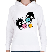 PRINTFASHION Kormocskák - Chihiro - Női kapucnis pulóver - Fehér női pulóver, kardigán