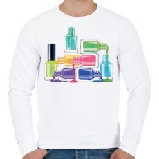 PRINTFASHION Körömlakkok - Férfi pulóver - Fehér