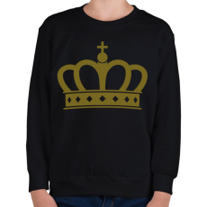 PRINTFASHION korona - Gyerek pulóver - Fekete