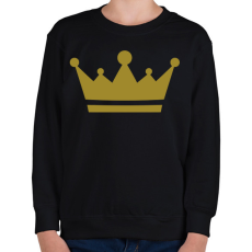 PRINTFASHION korona - Gyerek pulóver - Fekete
