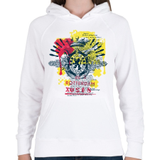 PRINTFASHION Korona minták rotterdam - Női kapucnis pulóver - Fehér női pulóver, kardigán