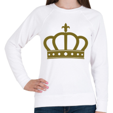 PRINTFASHION korona - Női pulóver - Fehér női pulóver, kardigán