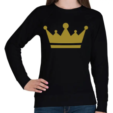 PRINTFASHION korona - Női pulóver - Fekete