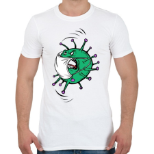 PRINTFASHION Korona vírus - Férfi póló - Fehér férfi póló