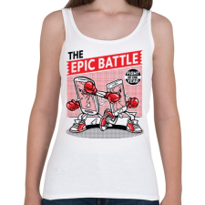 PRINTFASHION Korrekt csata - Női atléta - Fehér női trikó