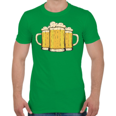 PRINTFASHION Korsó sör - Férfi póló - Zöld