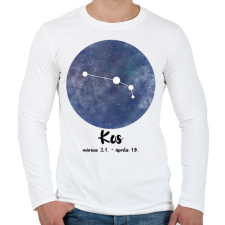 PRINTFASHION Kos - Férfi hosszú ujjú póló - Fehér férfi póló