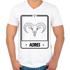 PRINTFASHION kos - Férfi V-nyakú póló - Fehér férfi póló