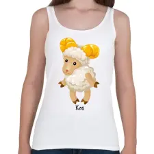 PRINTFASHION Kos - Női atléta - Fehér női trikó