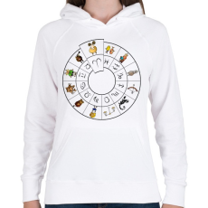 PRINTFASHION Kos - Női kapucnis pulóver - Fehér