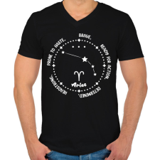 PRINTFASHION Kos tulajdonságok - Férfi V-nyakú póló - Fekete férfi póló
