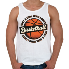 PRINTFASHION Kosár rajongó lány - Basketball fan girl - Férfi atléta - Fehér atléta, trikó