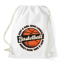 PRINTFASHION Kosár rajongó lány - Basketball fan girl - Sportzsák, Tornazsák - Fehér tornazsák