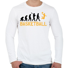 PRINTFASHION Kosaras evolúció - Férfi hosszú ujjú póló - Fehér férfi póló