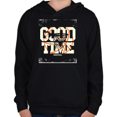 PRINTFASHION Kosaras - Gyerek kapucnis pulóver - Fekete